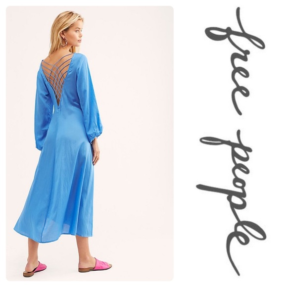 New FP Later Days V-Neck Button Front Midi Dress - Picture 3 of 8